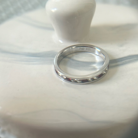 Vintage Silver 925 Stackable ring size 6.5 Ruby Red Stones - Picture 7 of 11